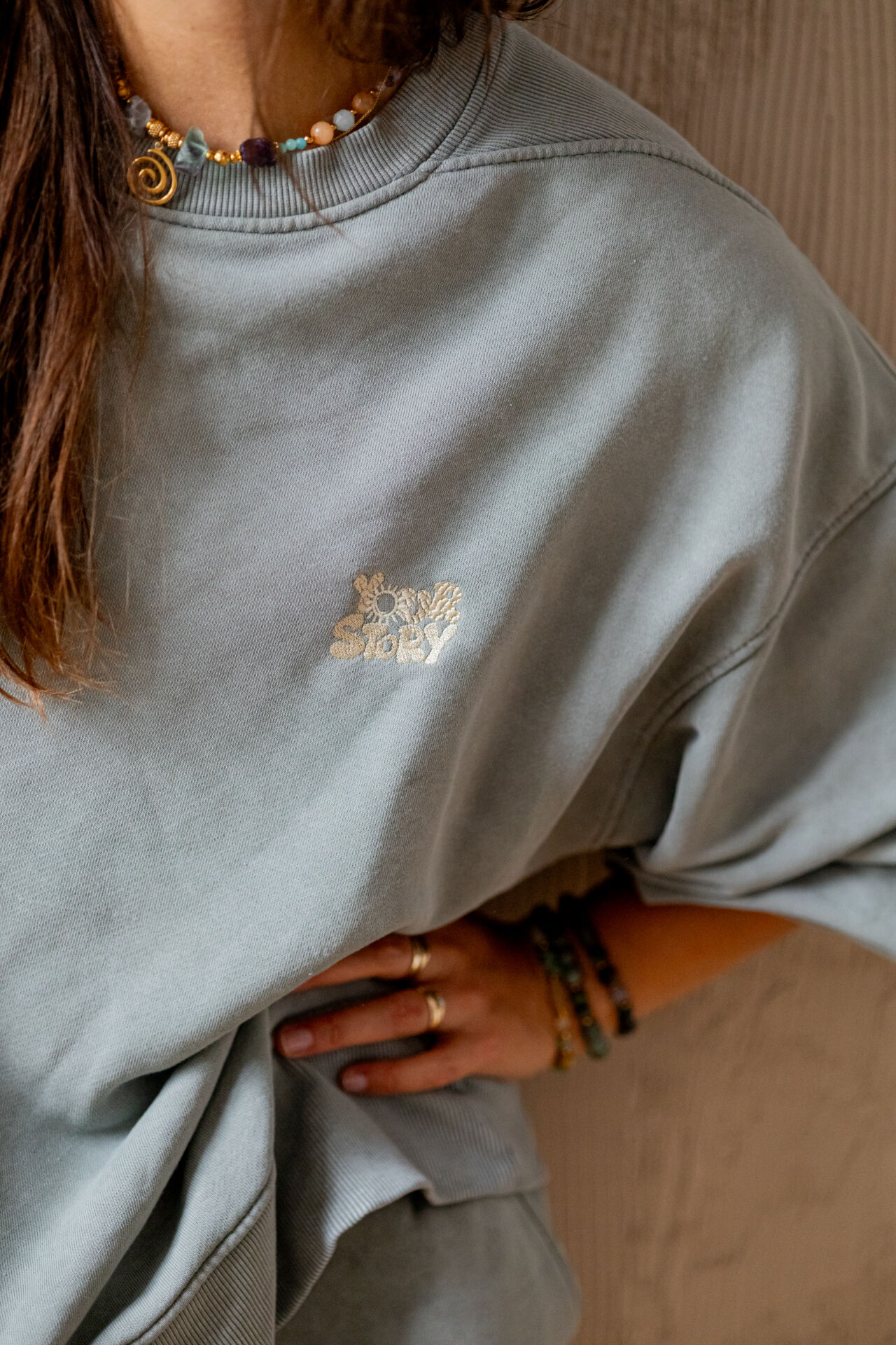 SPODNIE damskie dresowe CITY REGULAR vintage mint BLUZA damska dresowa CITY OVER vintage mint YOUR STORY