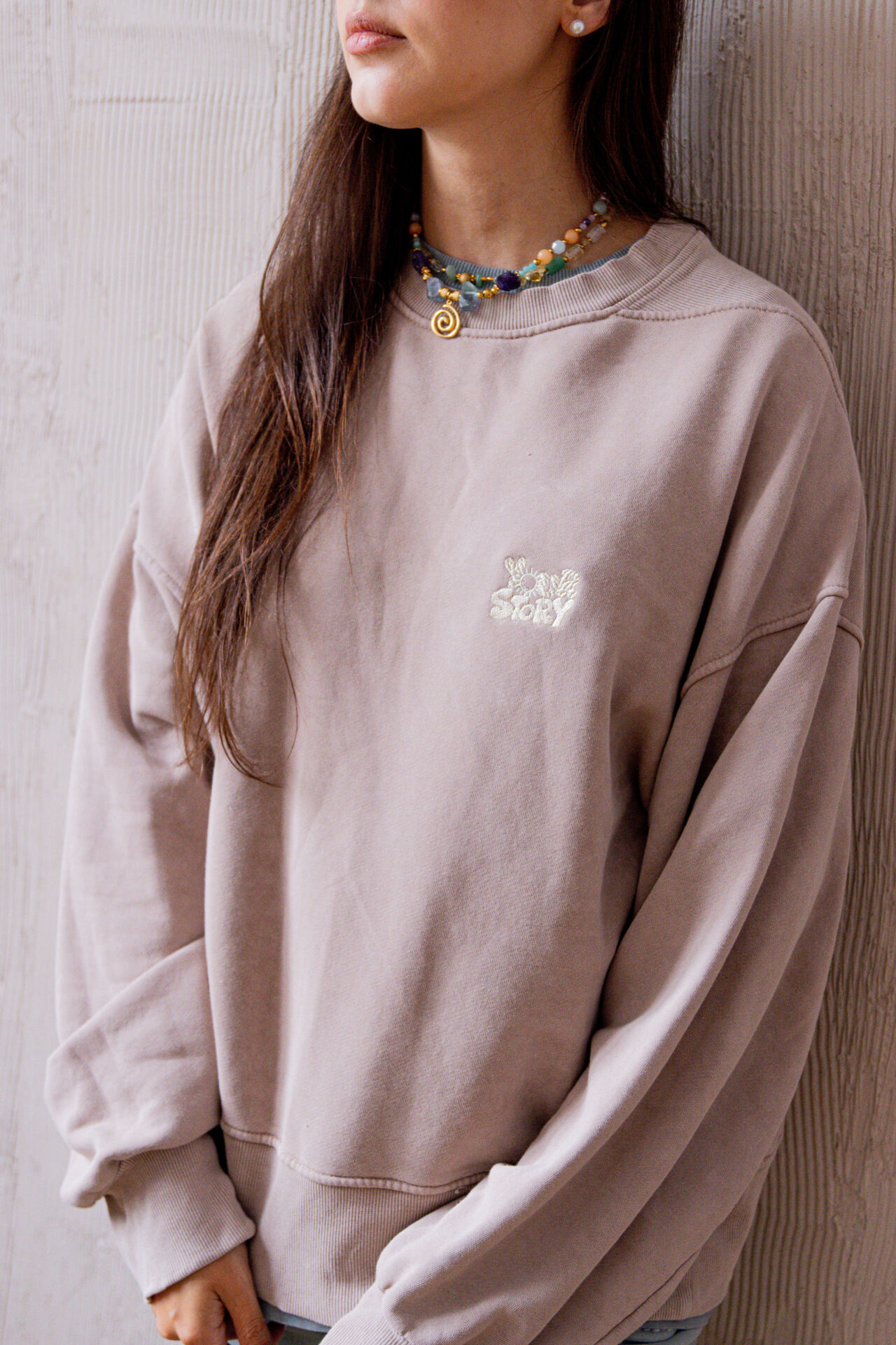 SPODNIE damskie dresowe CITY REGULAR vintage mint BLUZA damska dresowa CITY OVER vintage beige YOUR STORY